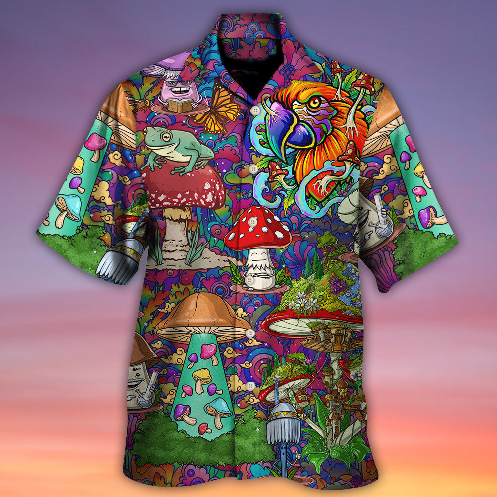 Hippie Mushroom Peace Lover - Hawaiian Shirt