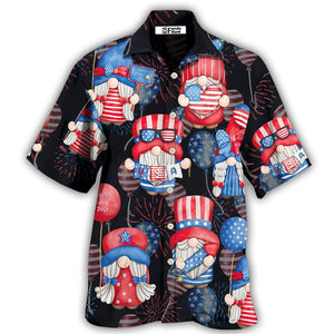 Gnome America Independence Day Fourth Of July - Hawaiian Shirt