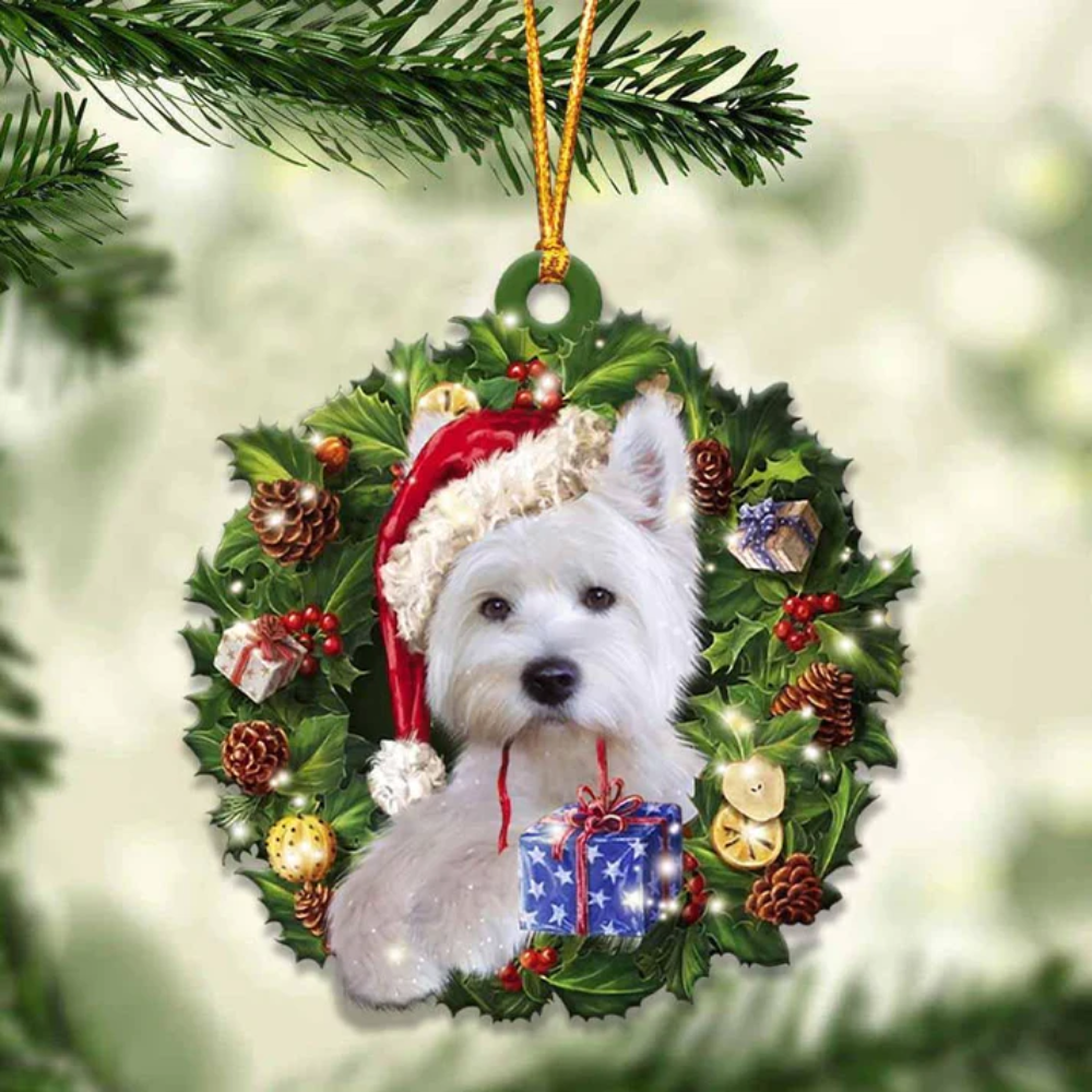 Westie And Christmas Ornament - Gift For Dog Lover