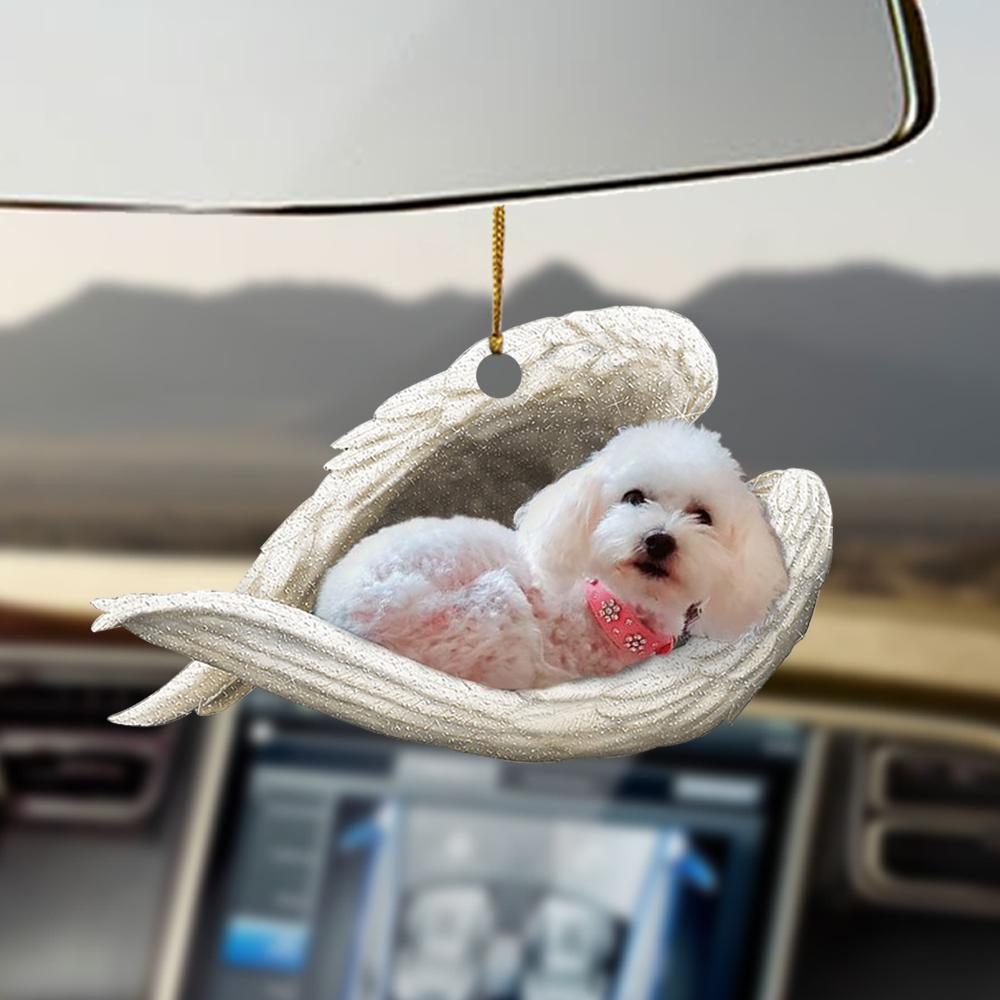 Maltipoo Sleeping Angel Ornament - Gift For Dog Lover