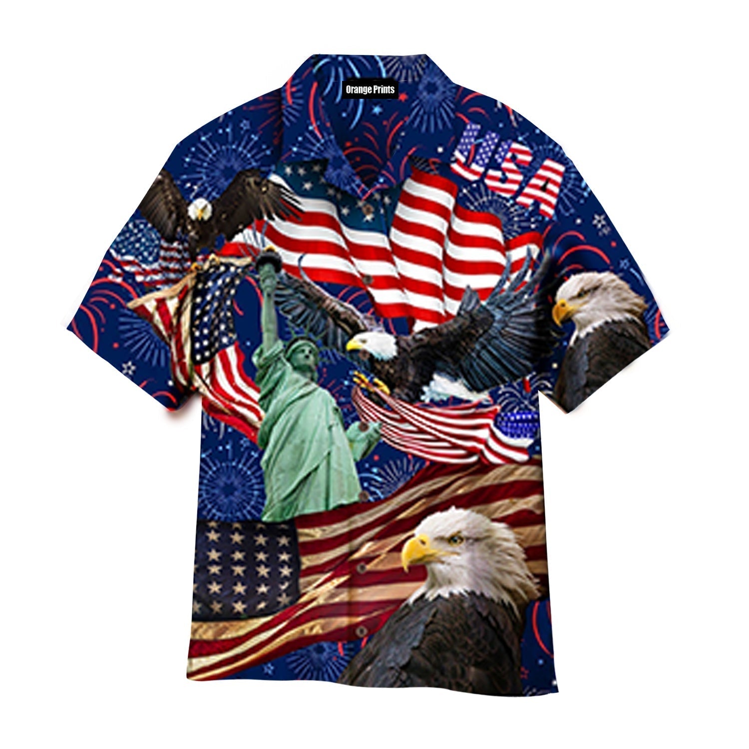 Happy 4th Of July Independence Day God Bless Eagle Hawaiian Shirt