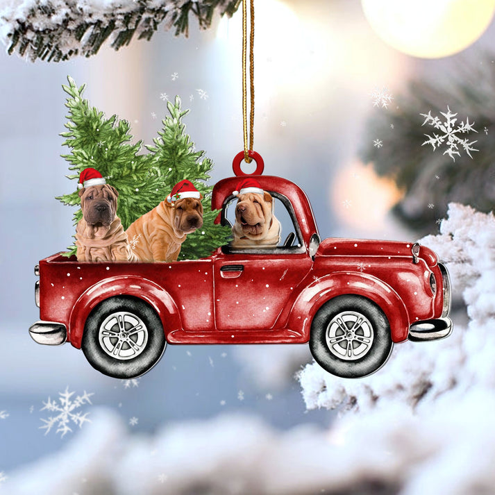 Shar Pei Red Car Ornament - Gift For Dog Lover