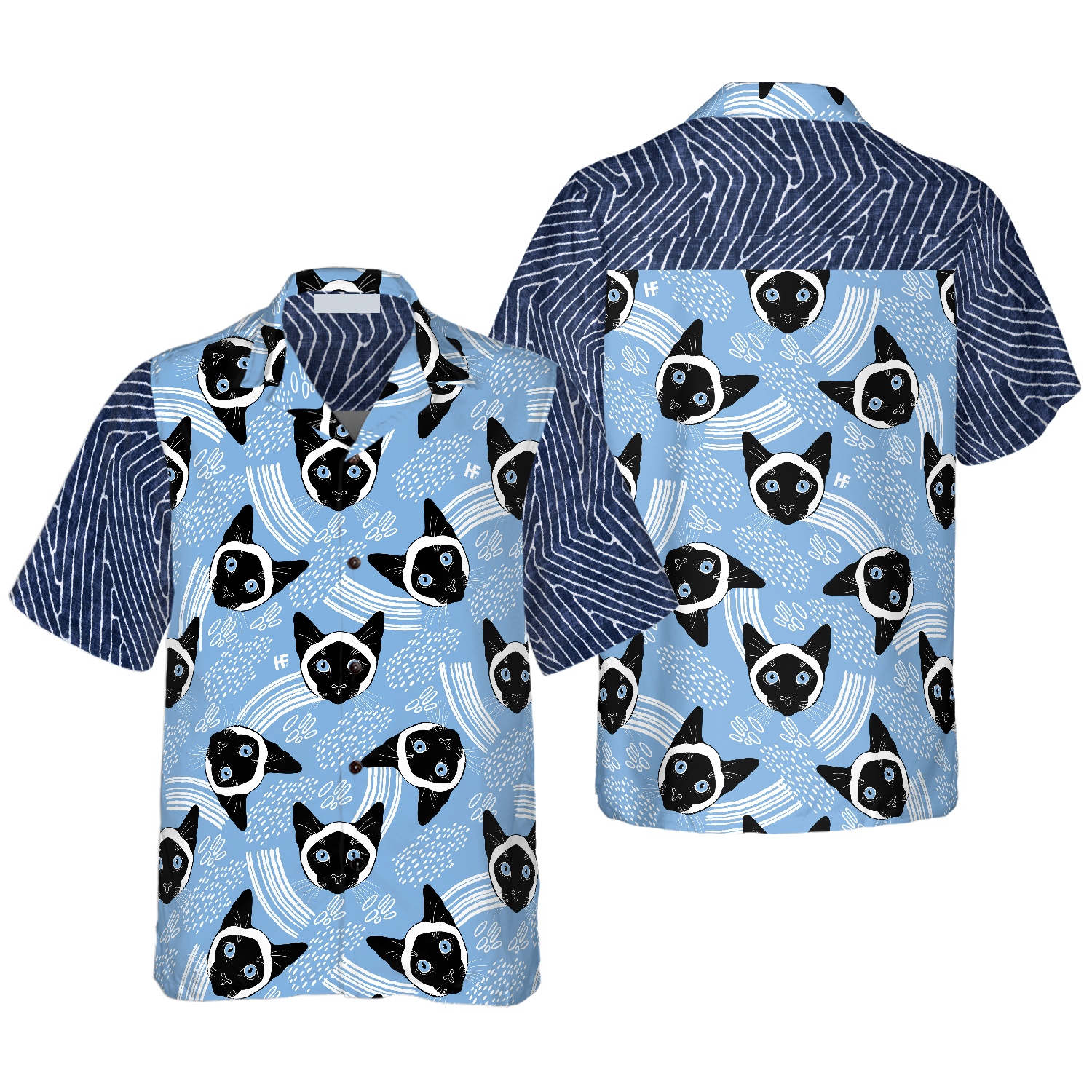 Grumpy Cat Blue Hawaiian Shirt