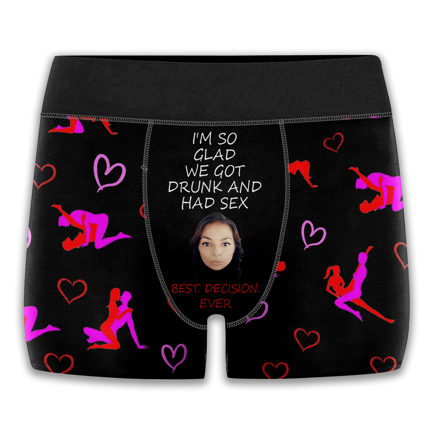 Custom Photo I'M So Glad We Got Drunk - Gift For Husband, Boyfriend - Personalized Men's Boxer Briefs