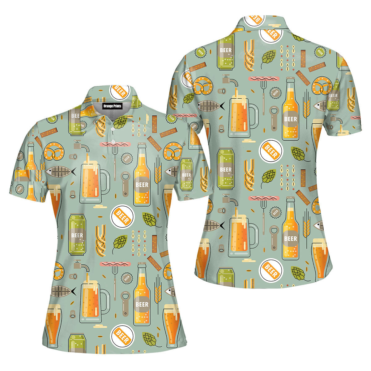 Happy Beer Polo Shirt For Women