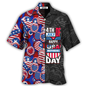 America Independence Day Fourth Of July Happy USA -  Hawaiian Shirt