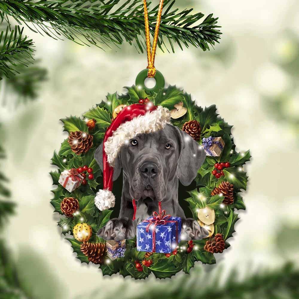 Great Dane And Christmas Ornament - Gift For Dog Lover