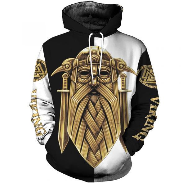 White And Yellow Vikings - Hoodie