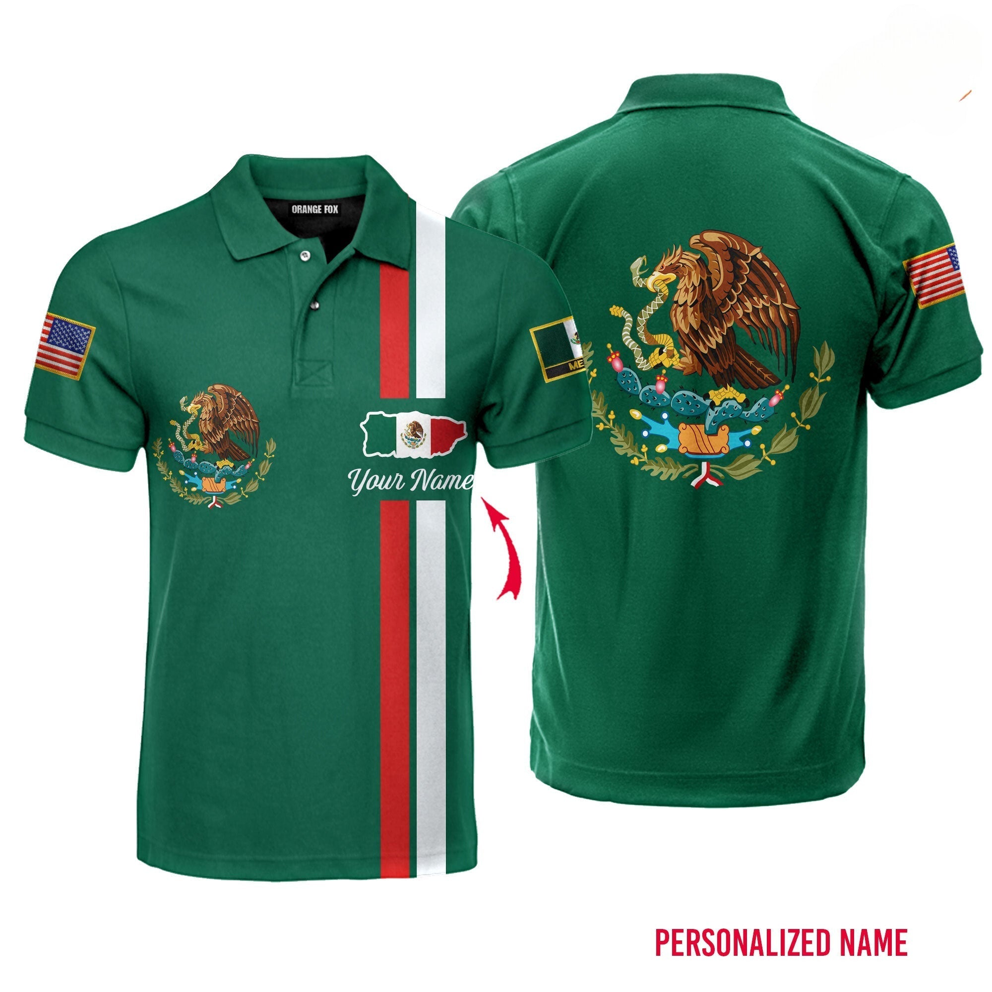 Personalized Mexican Green Polo Shirt For Men & Women