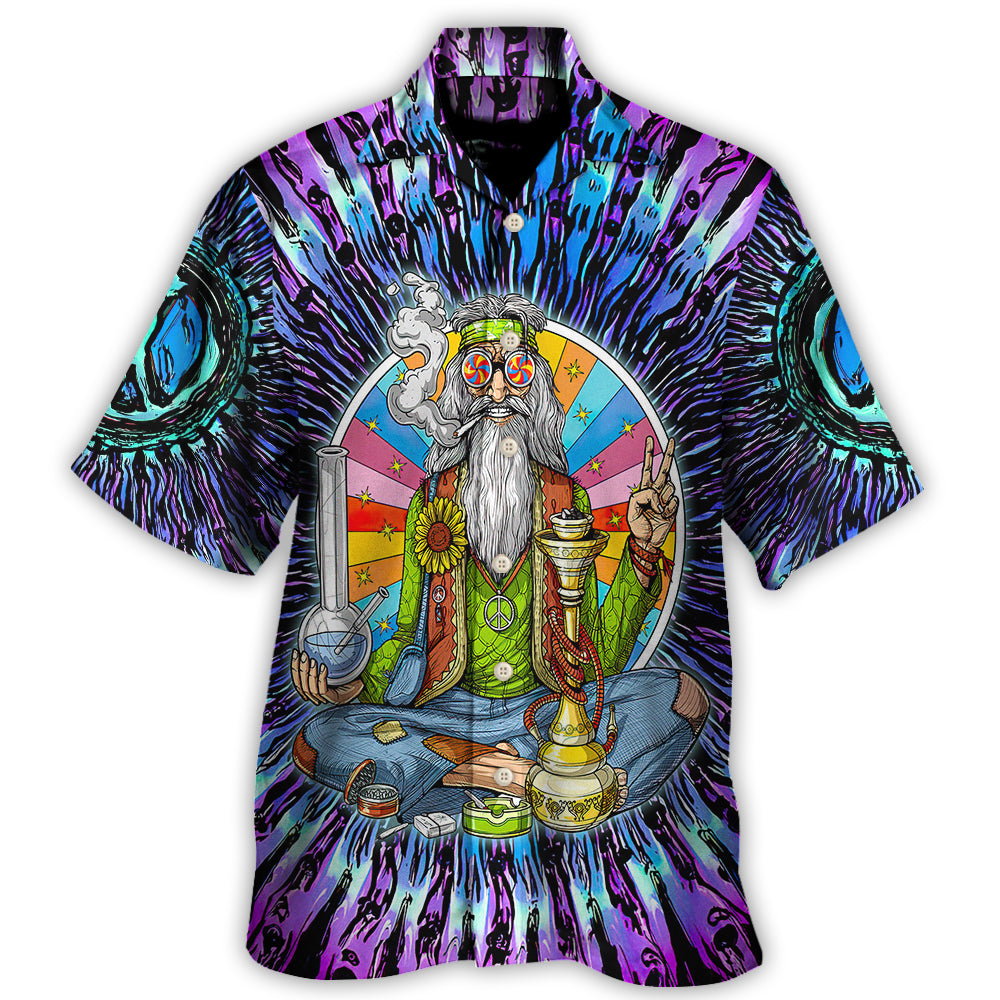 Hippie Stoner Peace Love - Hawaiian Shirt