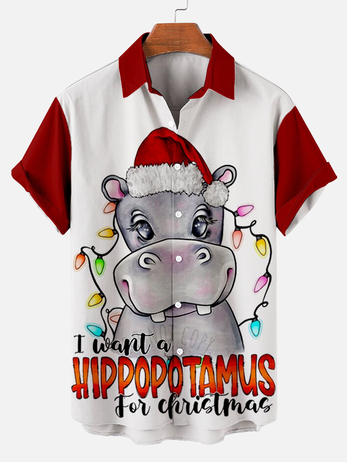 Christmas I Want A Hippopotamus - For Men And Women - Hawaiian Shirt