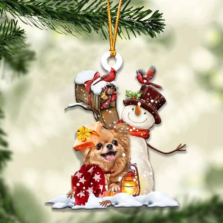 Chihuahua And Mailbox Ornament - Gift For Dog Lover