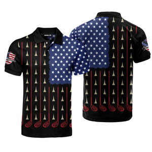 Golf American Flag Holic Polo Shirt For Men