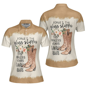 This Princess Wears Cowboy Boots White Brown Boots Polo Shirt For Women