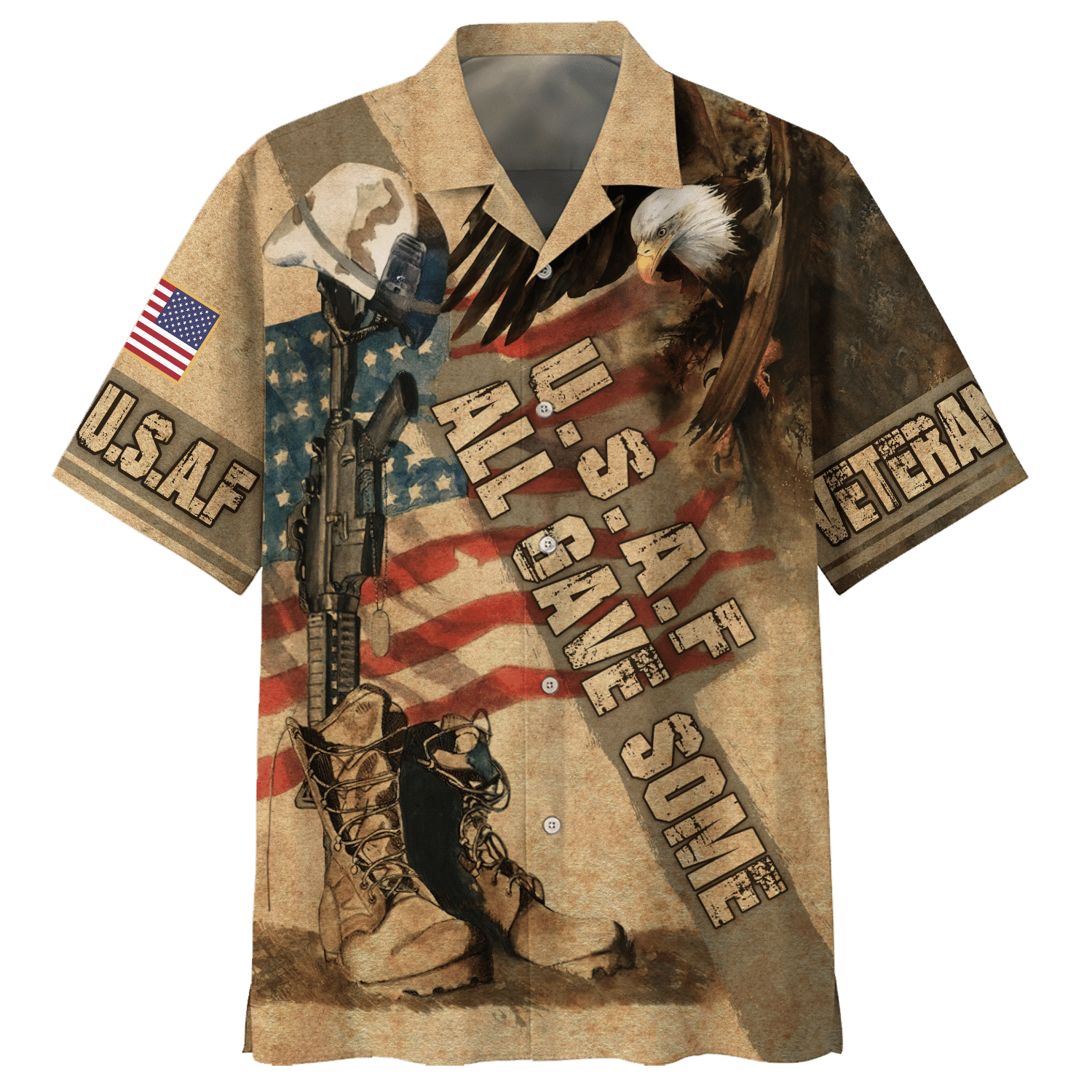 Veteran U.S.A.F All Gave Some - Hawaiian Shirt