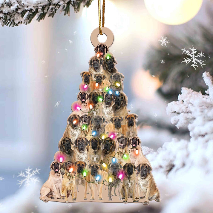 English Mastiff Lovely Tree Ornament - Gift For Dog Lover