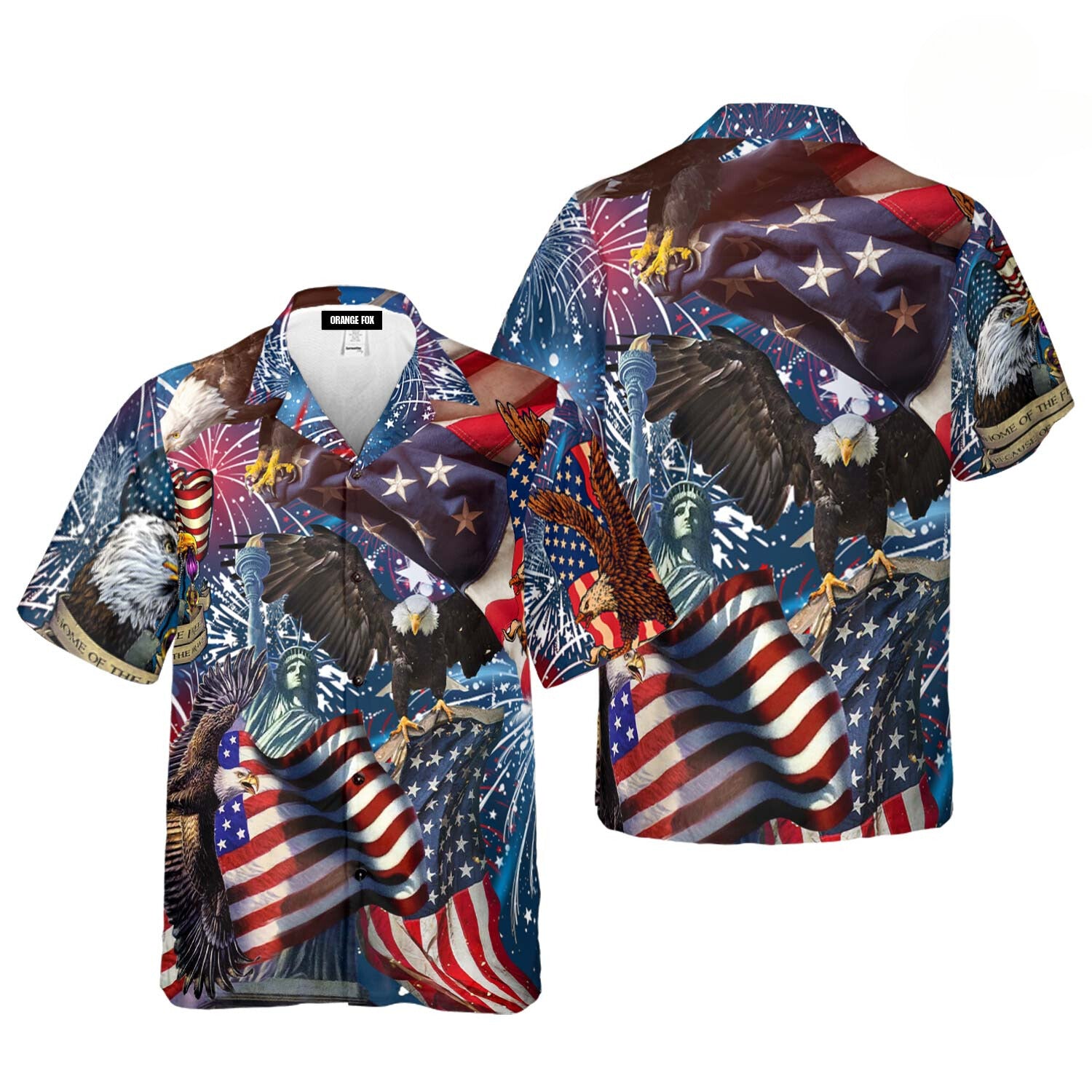 American Patriotic Eagle Memorial Day Hawaiian Shirt For Men & Women