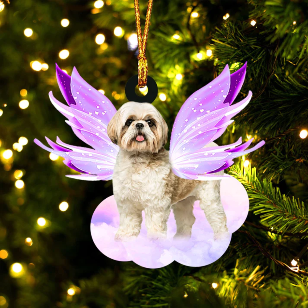 Shih Tzu And Wings Ornament- Gift For Dog Lover