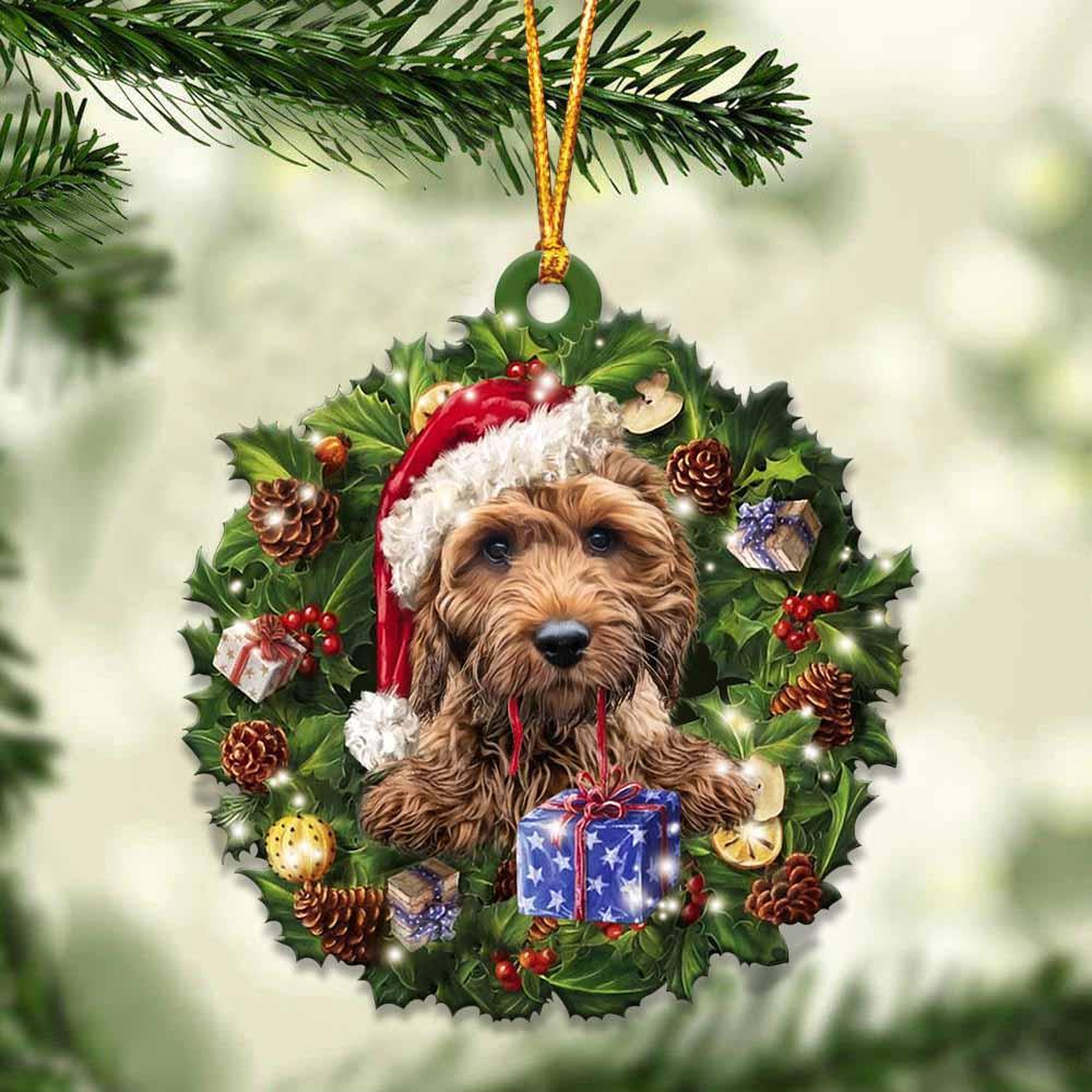 Cockapoo And Christmas Ornament - Gift For Dog Lover