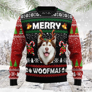 Merry Woofmas Husky Ugly Sweater