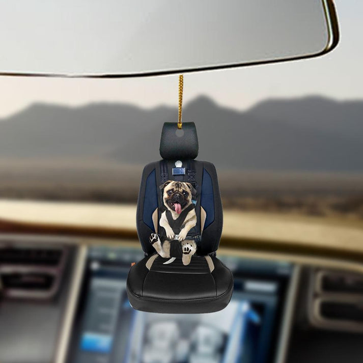 Pug Car Seat Ornament - Gift For Dog Lovers