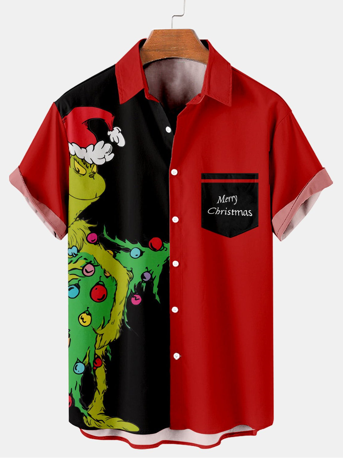 Christmas Monster Red Black - For Men And Women - Hawaiian Shirt