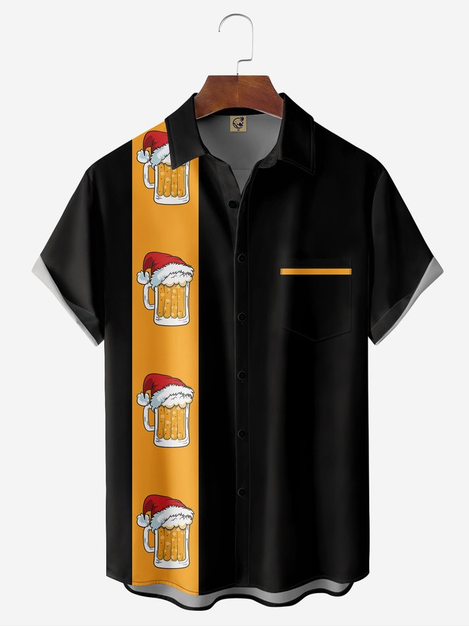 Christmas Beer Black And Yellow - For Men And Women - Hawaiian Shirt