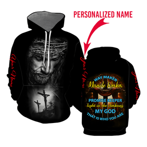 Way Maker Miracle Christian Jesus Easter - Personalized Hoodie