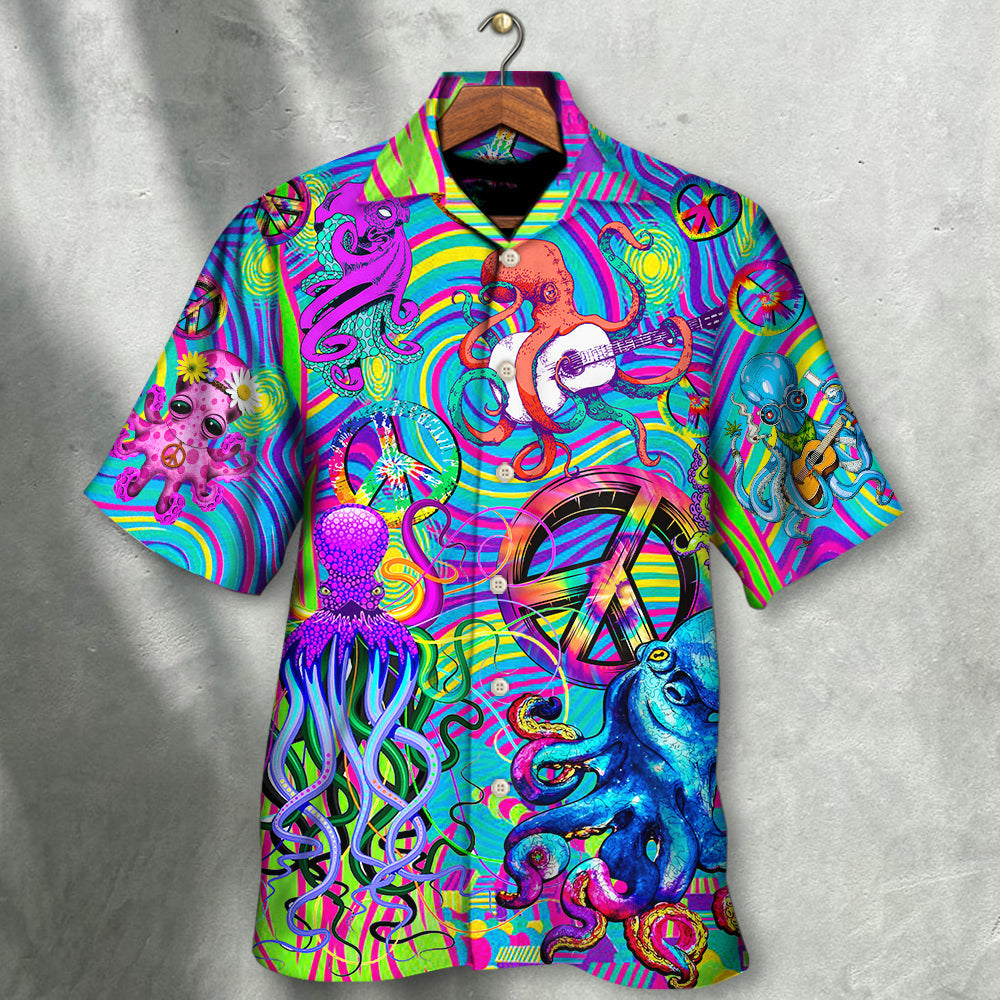 Hippie Funny Octopus Colorful Tie Dye Art Style 2 - Hawaiian Shirt