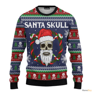 Animal Santa Skull Ugly Christmas Sweater