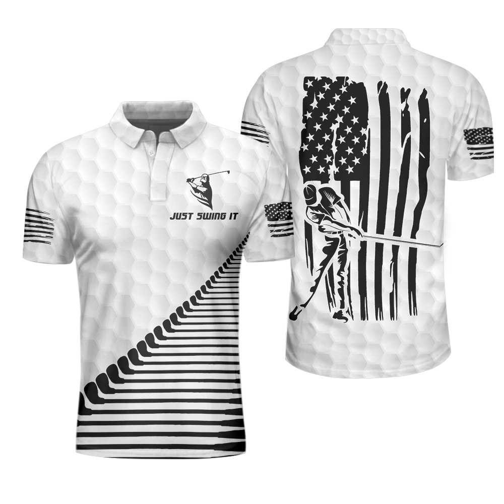 Just Swing It American Golfer Polo Shirt For Men