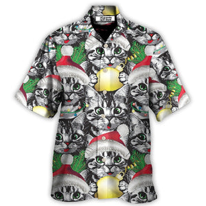 Meowy Christmas Xmas Cat Lover - Hawaiian Shirt