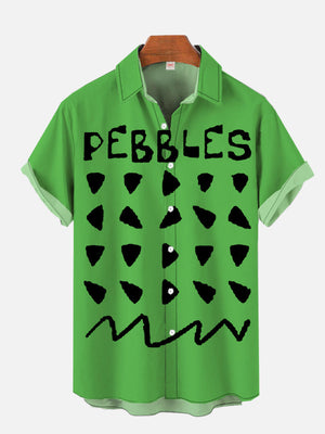 Green Neatly Triangular Black Pebbles - Hawaiian Shirt