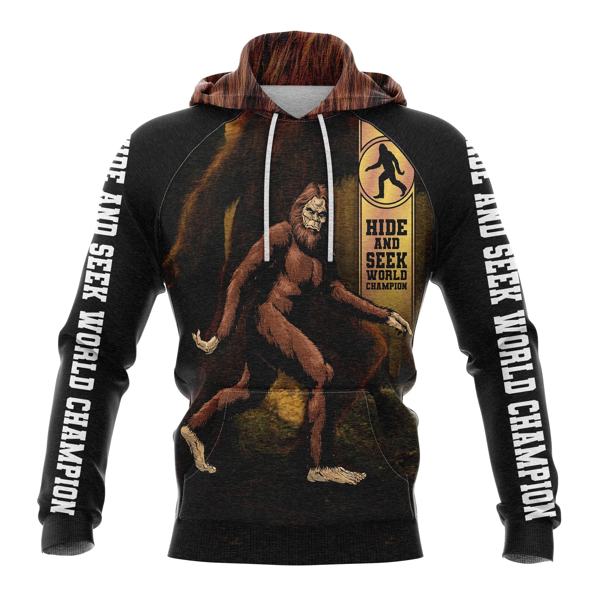 Bigfoot Hide And Seek All Over Print - Hoodie