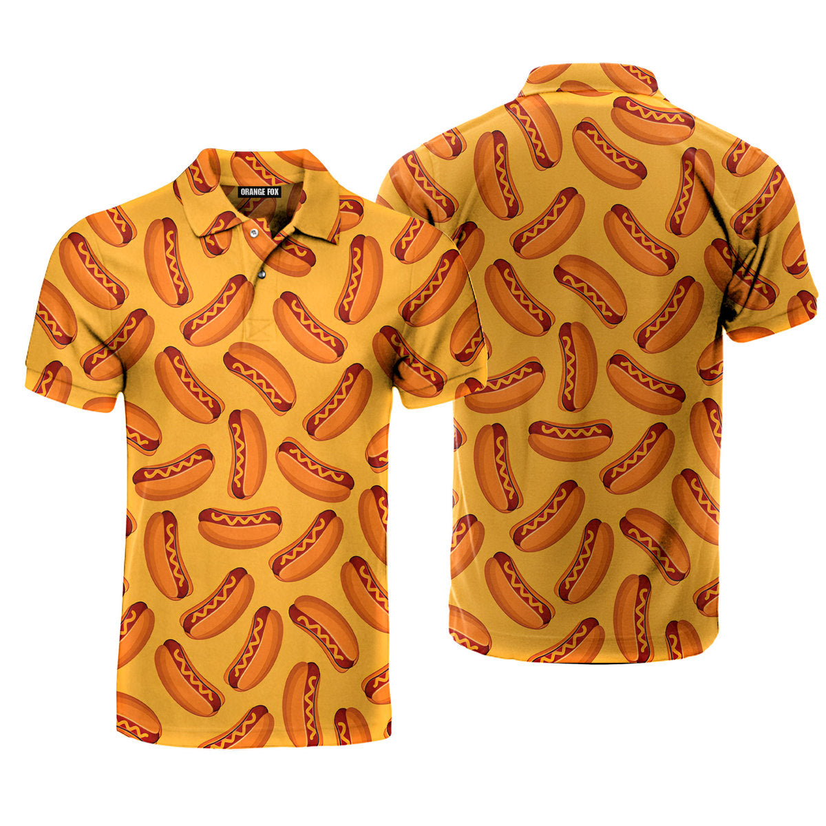 Hotdogs Love Hot Dog Polo Shirt For Men