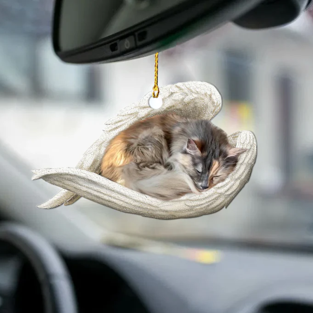 Cat Sleeping Angel Ornament - Gift For Cat Lovers