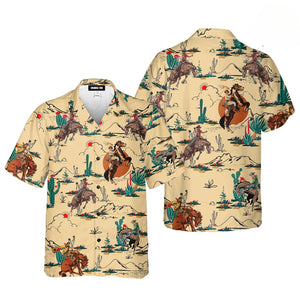 Horse Cowboy Yellow - Hawaiian Shirt