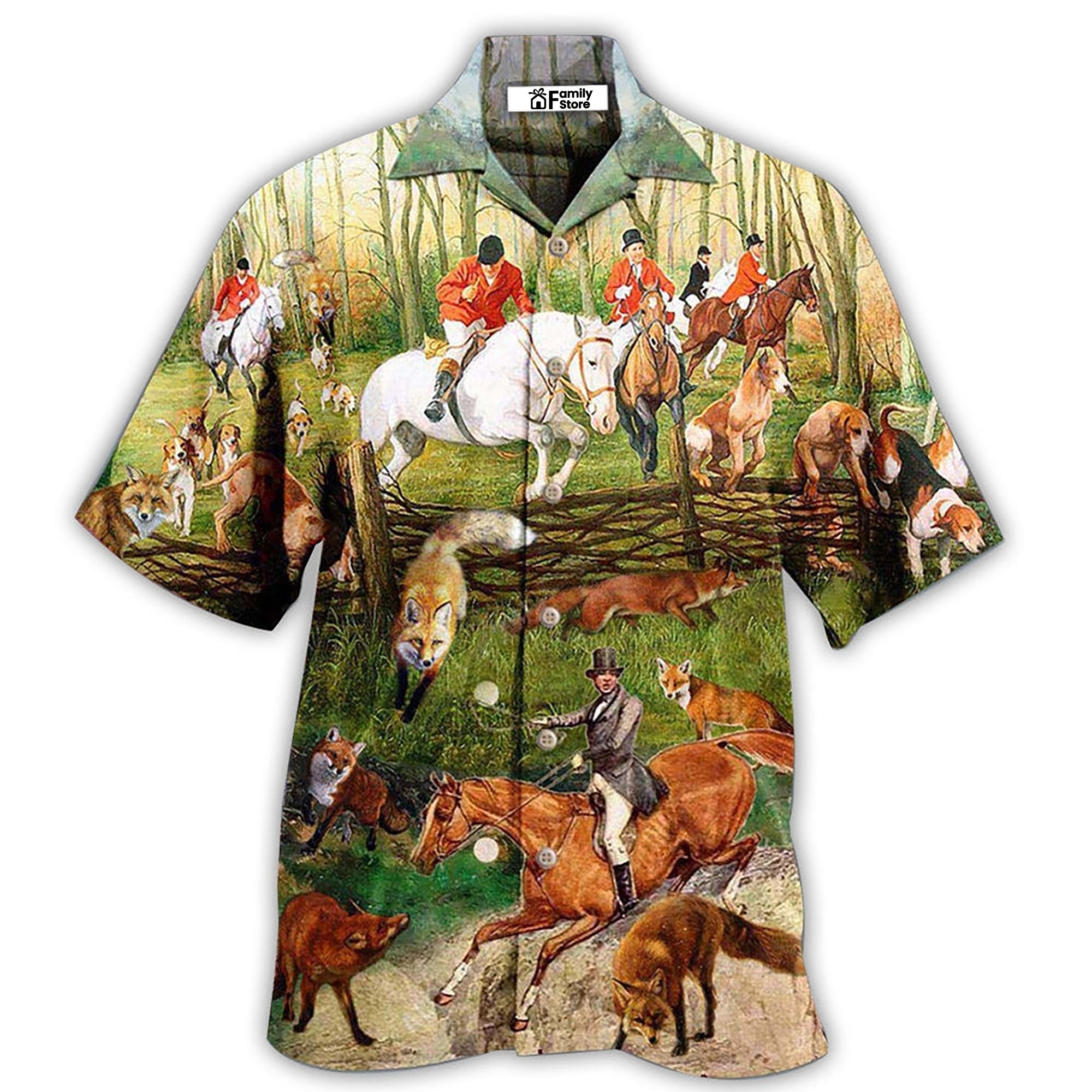 Hunting Fox Hunting Weekend Forecast - Gift For Hunting Lovers - Hawaiian Shirt