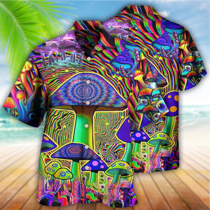 Hippie Mushroom Stunning Magic Style - Hawaiian Shirt