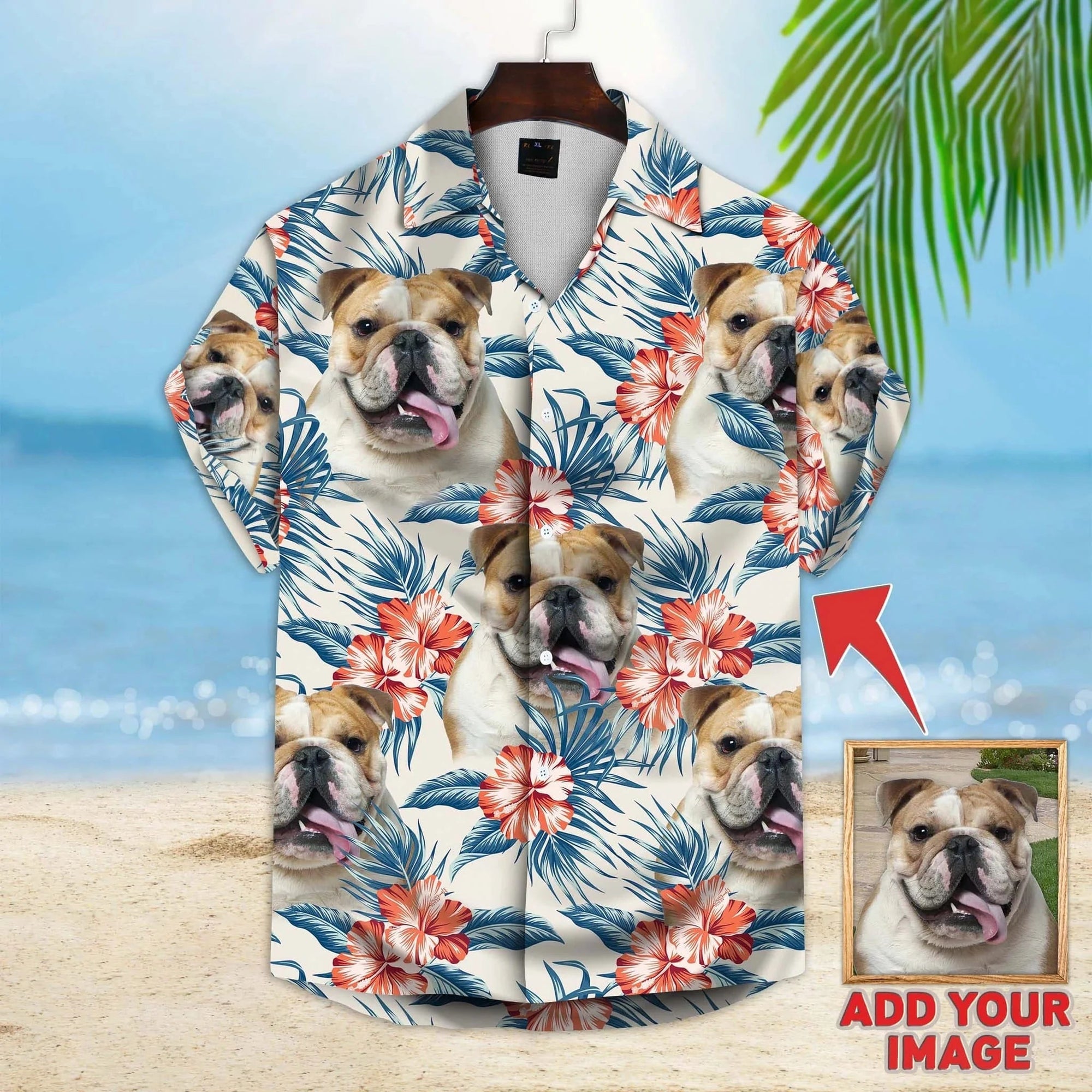 Custom Photo Dog Floral - Gift For Pet Lovers - Personalized Hawaiian Shirt