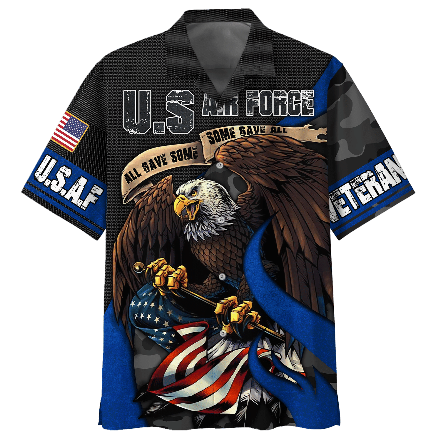 Air Force Wingspan Eagle Some Gave All Veteran - Hawaiian Shirt