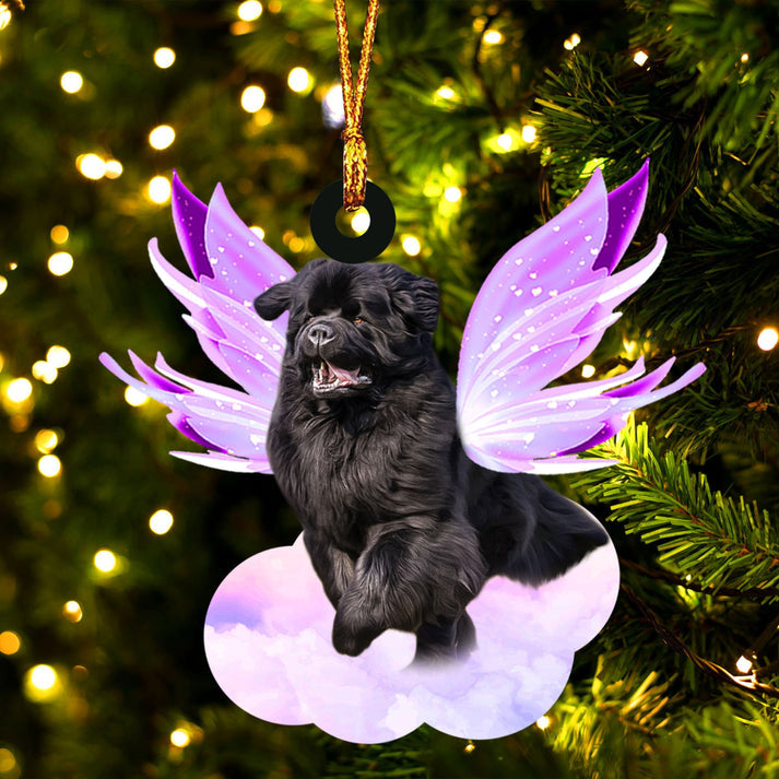 Newfoundland And Wings Ornament - Gift For Dog Lover