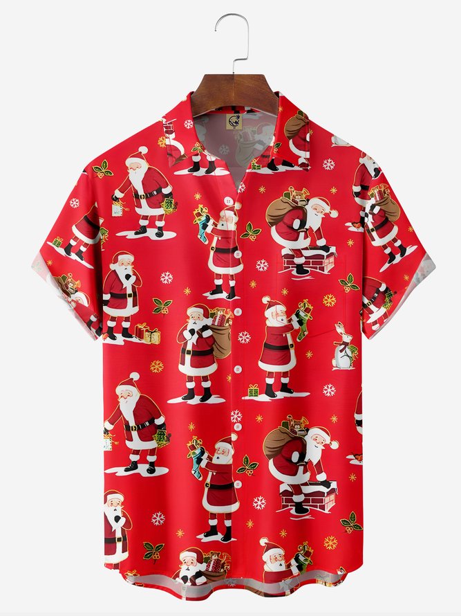 Christmas Pattern Santa With Gifts - Hawaiian Shirt