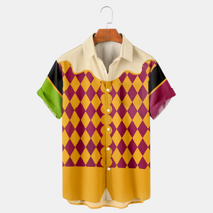 Happy Mardi Gras Argyle Pattern - Hawaiian Shirt