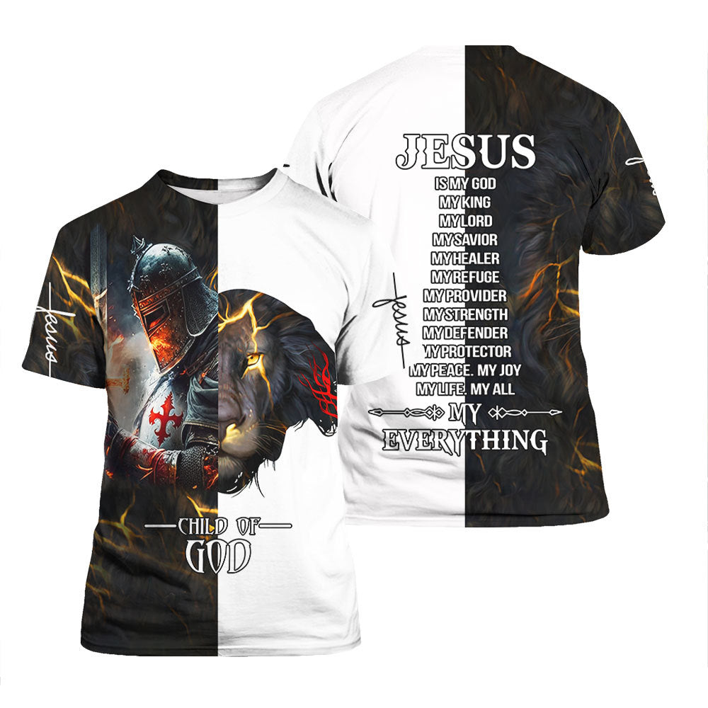 Jesus Knight Child Of God T Shirt For Men & Women