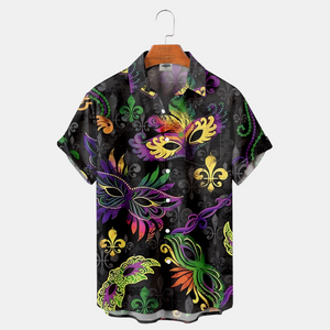 Mardi Gras Mysterious Masks - Hawaiian Shirt