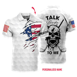 Custome Name Talk Birdie To Me Golf - Men Polo Shirt