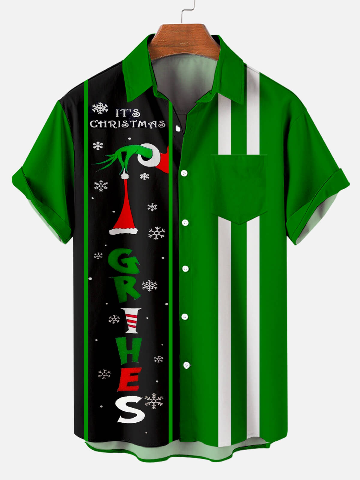 Christmas Grihes Cheers Green -  For Men And Women - Hawaiian Shirt