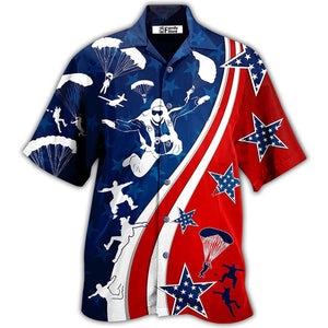 America Parachute Jump Cool - Hawaiian Shirt