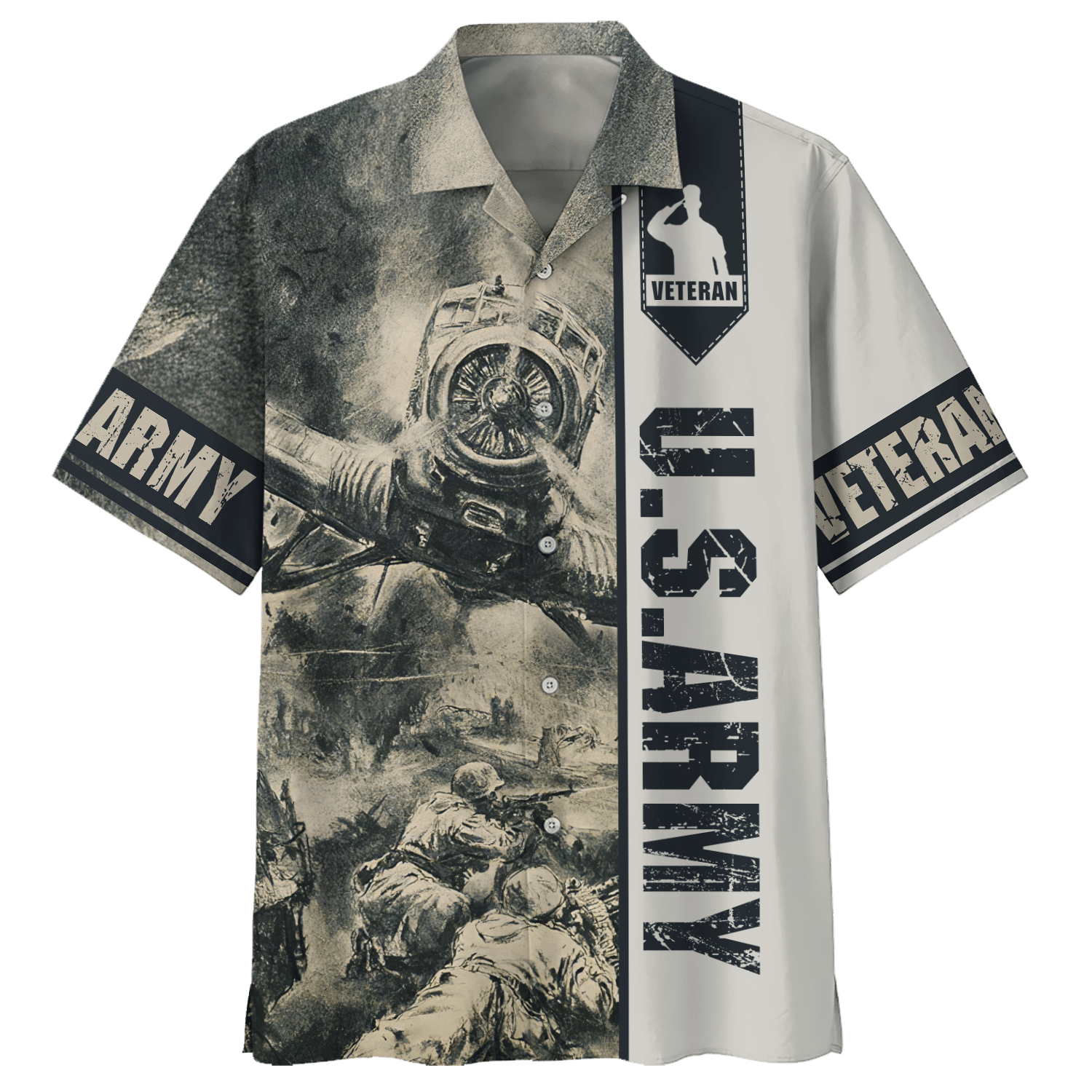 Us Army Veteran In War - Hawaiian Shirt